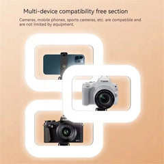 Rechargeable Handheld Ring LED Fill Light for Phone & Live Streaming