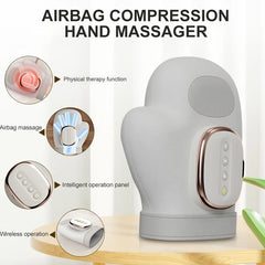 Electric Hand Massager with Air Compression & Heat – Portable Finger & Wrist Pain Relief Massage Device