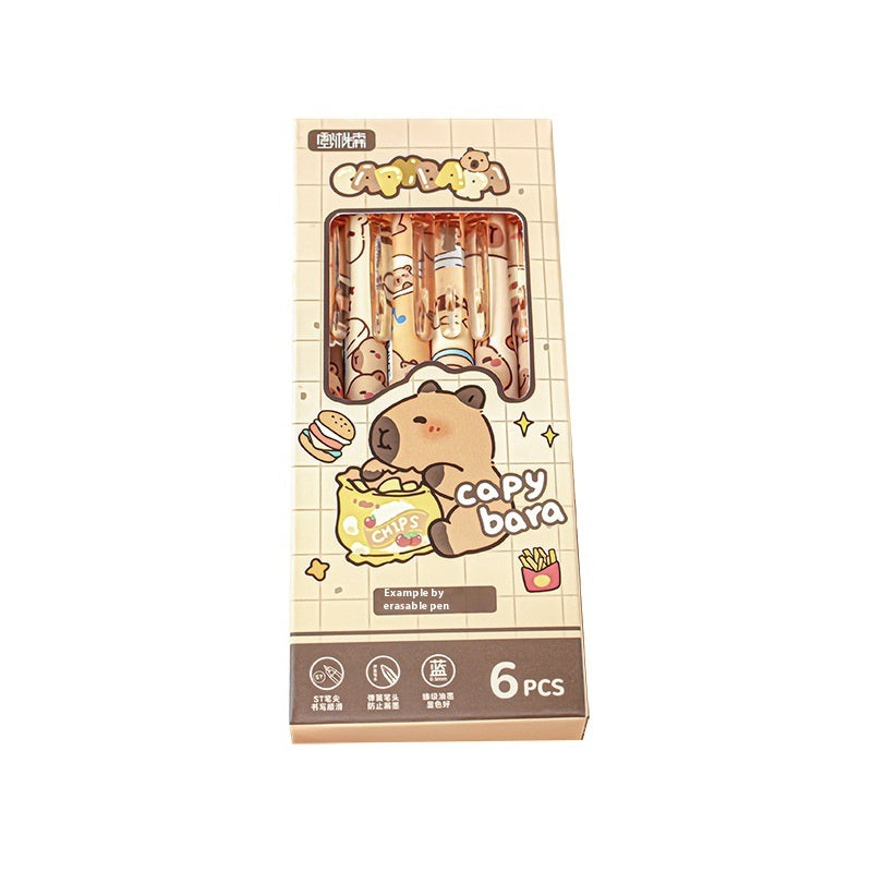 Cute Bear Erasable Gel Pens - 6 Pcs Set