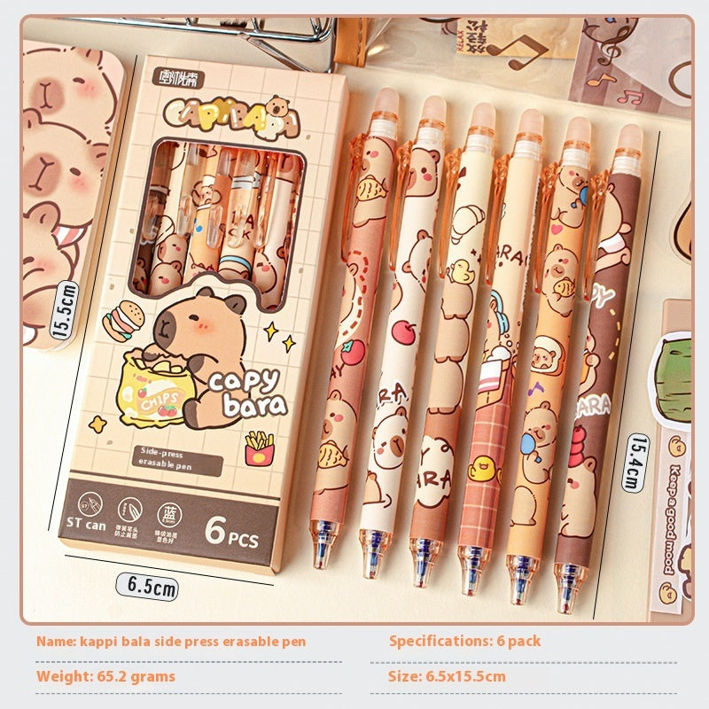 Cute Bear Erasable Gel Pens - 6 Pcs Set