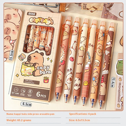 Cute Bear Erasable Gel Pens - 6 Pcs Set