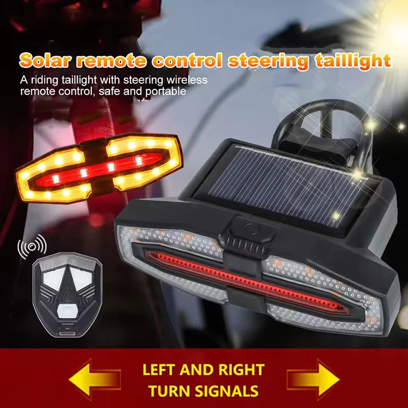 Wireless Bike Turn Signal Taillight with Remote – Rechargeable Cycling Rear Lamp