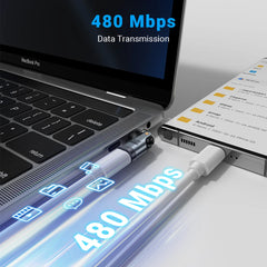 AUFU PD240W USB-C to Type-C OTG Fast Charger Adapter (540° Rotation)