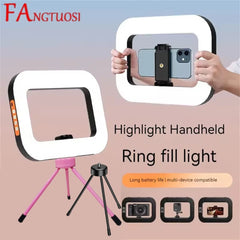 Rechargeable Handheld Ring LED Fill Light for Phone & Live Streaming
