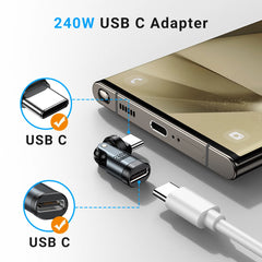 AUFU PD240W USB-C to Type-C OTG Fast Charger Adapter (540° Rotation)