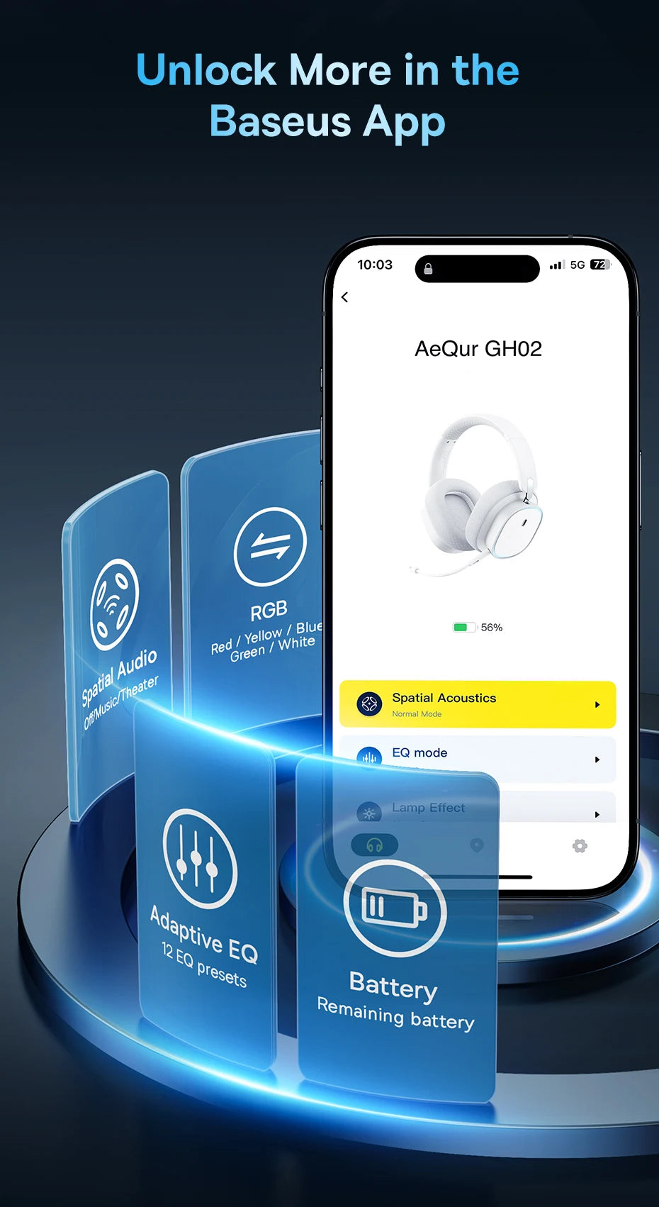 Baseus GH02 Gaming Wireless Headphones with Mic