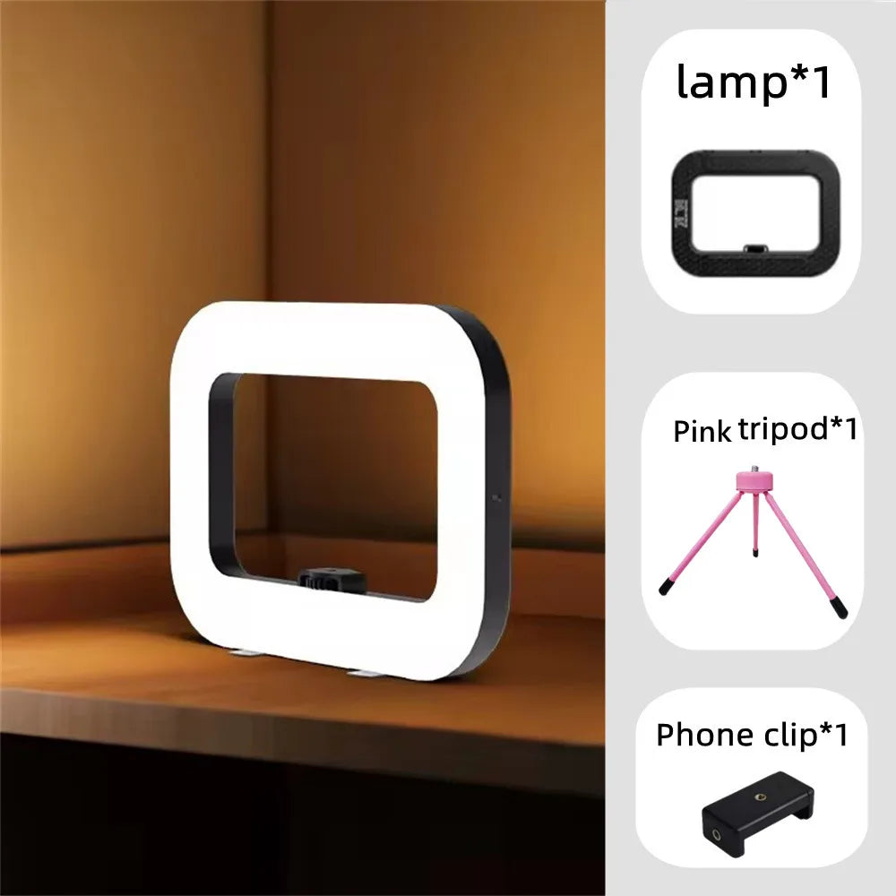 Rechargeable Handheld Ring LED Fill Light for Phone & Live Streaming