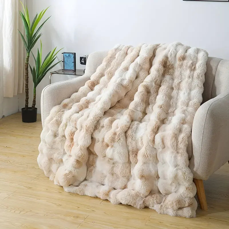 Cozy Rabbit Fleece Blanket