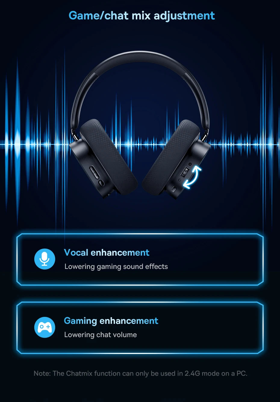 Baseus GH02 Gaming Wireless Headphones with Mic