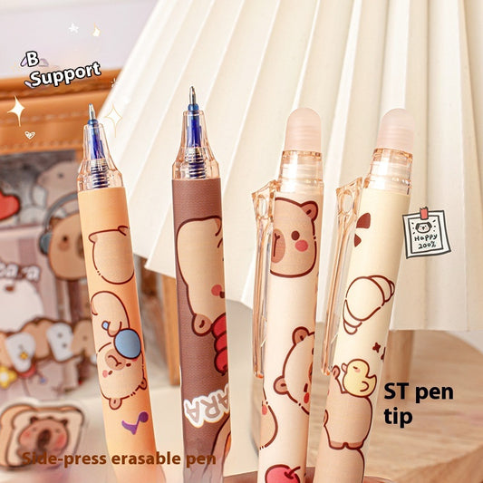 Cute Bear Erasable Gel Pens - 6 Pcs Set