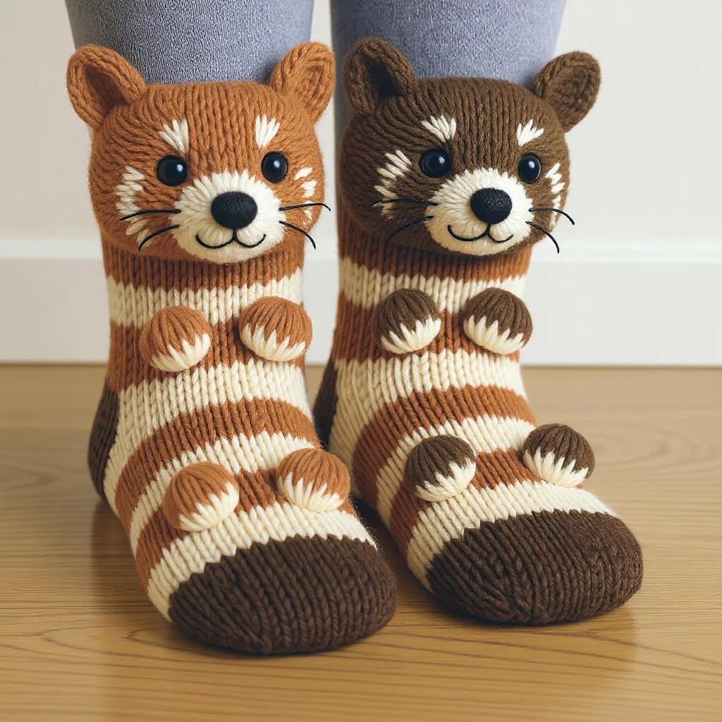 CozyCritter™ 3D Knit Animal Socks