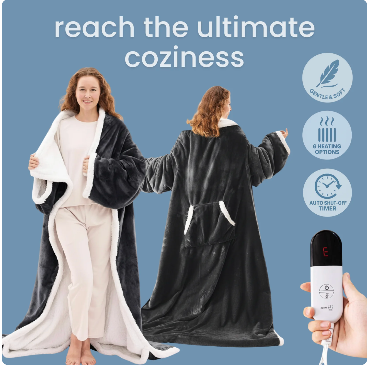 CozyHeat Ultra Plush Heated Blanket Wrap